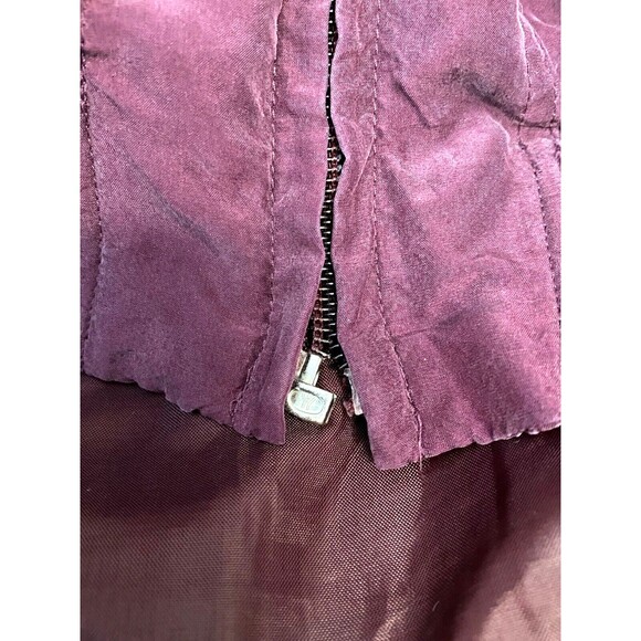 Vintage TULLIANO 100% Silk Track Bomber Jacket Men's XXL Burgundy Zip Lined - Picture 11 of 11